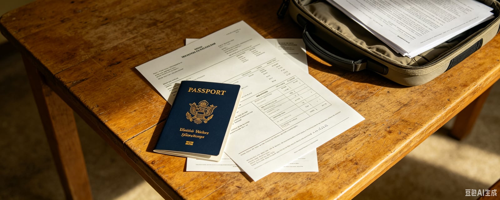 Passport and medical documents laid out for a medical tourism trip to China